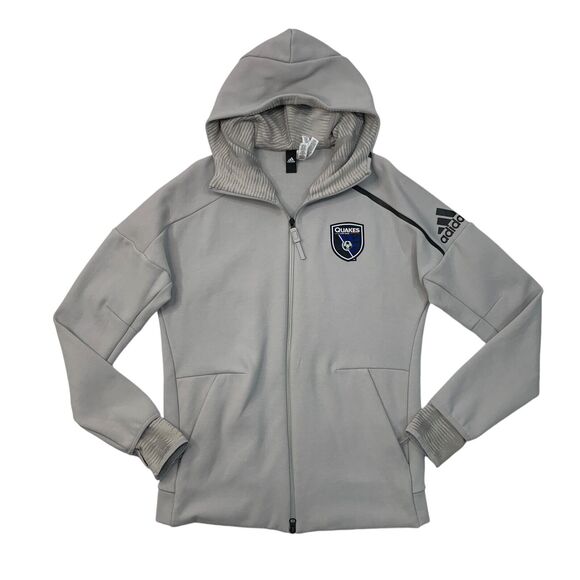 adidas Other - Adidas San Jose Earthquakes Hoodie Mens M Medium Ash Grey Performance Quakes